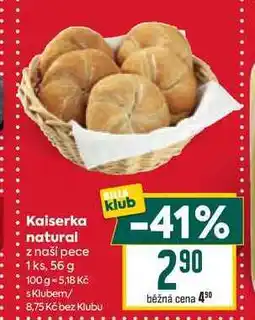 Billa Kaiserka natural z naší pece 1ks, 56 g nabídka