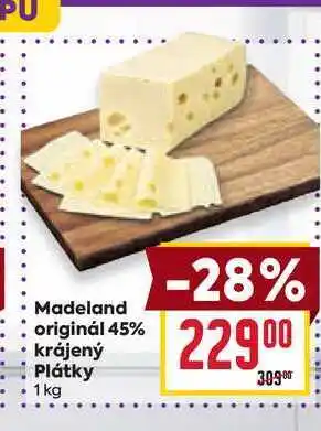 Billa Madeland originál 45% krájený Plátky 1 kg nabídka