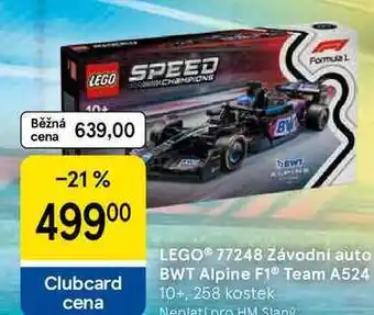 Tesco LEGO 77248 Závodní auto BWT Alpine F1 Team A524 10+, 258 kostek nabídka