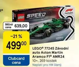 Tesco LEGO 77245 Závodní auto Aston Martin Aramco F1 AMR24 10+, 269 kostek nabídka