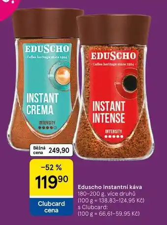 Tesco Eduscho Instantní káva, 180-200 g, více druhů nabídka