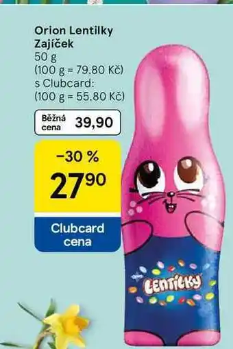 Tesco Orion Lentilky Zajíček, 50 g nabídka