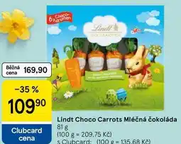 Tesco Lindt Choco Carrots Mléčná čokoláda, 81 g nabídka