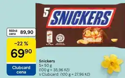 Tesco Snickers, 5x 50 g nabídka