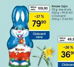 Tesco Kinder Zajíc, 110 g nabídka