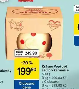 Tesco Krásno Vepřové sádlo v keramice, 500 g nabídka