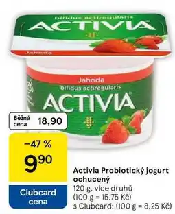 Tesco Activia Probiotický jogurt ochucený, 120 g, více druhů nabídka