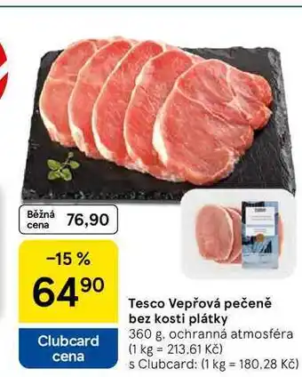 Tesco Tesco Vepřová pečeně bez kosti plátky, 360 g nabídka