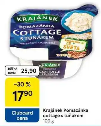 Tesco Krajánek Pomazánka cottage s tuňákem, 100 g nabídka