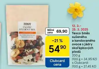 Tesco Tesco Směs sušeného a kandovaného ovoce s jádry skořápkových plodů, 200 g nabídka