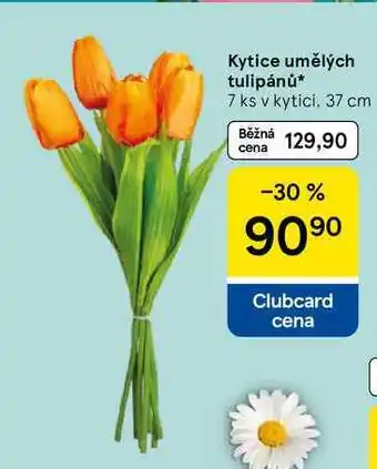 Tesco Kytice umělých tulipánů, 7 ks v kytici, 37 cm nabídka