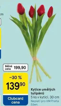 Tesco Kytice umělých tulipánů, 5 ks v kytici, 30 cm nabídka