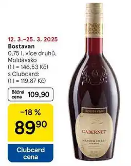 Tesco Bostavan, 0,75 l, více druhů nabídka