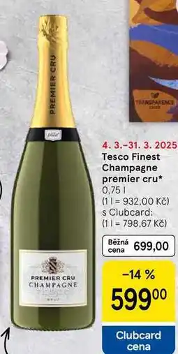 Tesco Tesco Finest Champagne premier cru, 0,75 l nabídka