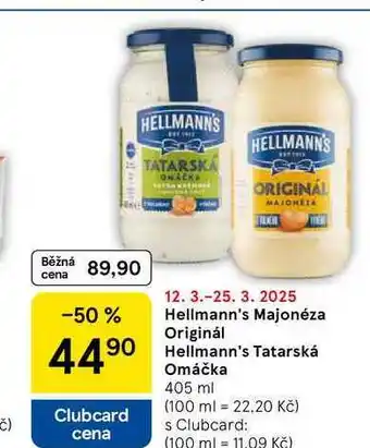 Tesco Hellmann's Majonéza, 405 ml nabídka