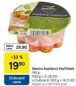 Tesco Gastro Aspikový čtyřlístek, 140 g nabídka
