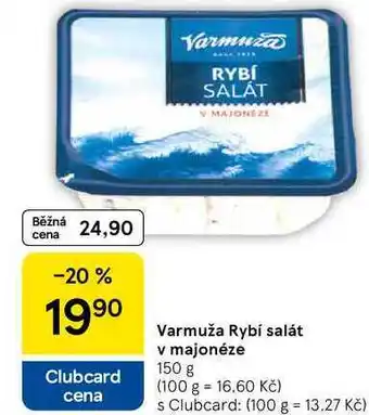 Tesco Varmuža Rybí salát v majonéze, 150 g nabídka