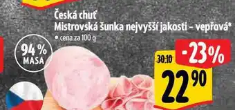 Albert Česká chuť Mistrovská šunka nejvyšší jakosti - vepřová 100 g nabídka