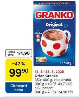 Tesco Orion Granko, 350-400 g, více druhů nabídka