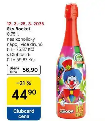 Tesco Sky Rocket, 0.75 l, nealkoholický nápoj, více druhů nabídka