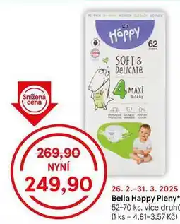 Tesco Bella Happy Pleny, 52-70 ks, více druhů nabídka