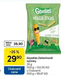 Tesco Goodies Zeleninové tyčinky, 30 g nabídka
