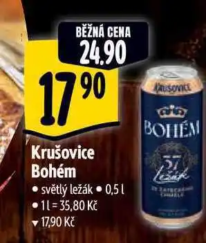 Albert Krušovice Bohém 0,5 l nabídka