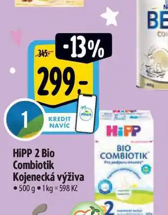 Albert HiPP 2 Bio Combiotik Kojenecká výživa 500 g nabídka