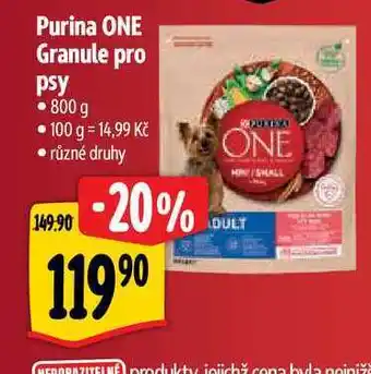 Albert Purina One krmivo propsy 800 g nabídka