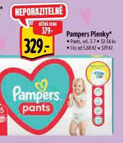 Albert Pampers Plenky Pants, vel. 3-7, 32-56 ks nabídka