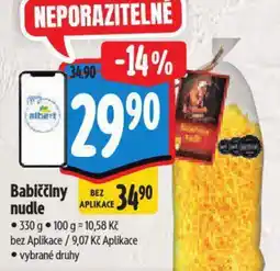 Albert Babiččiny nudle nabídka