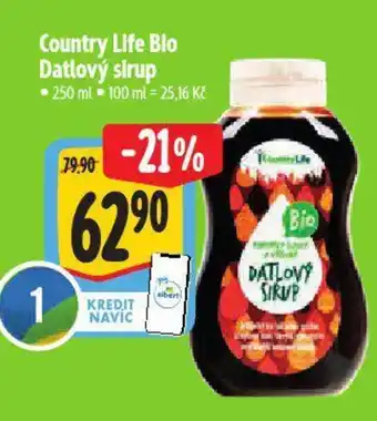 Albert Country Life Bio Datlový sirup nabídka