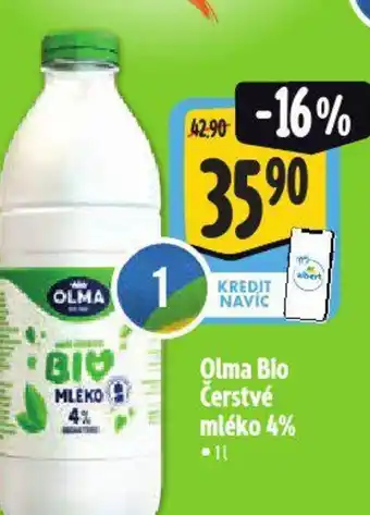 Albert Olma Bio Čerstvé mléko 4% nabídka