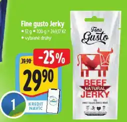 Albert Fine gusto Jerky nabídka