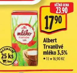 Albert Albert Trvanlivé mléko 3,5% nabídka