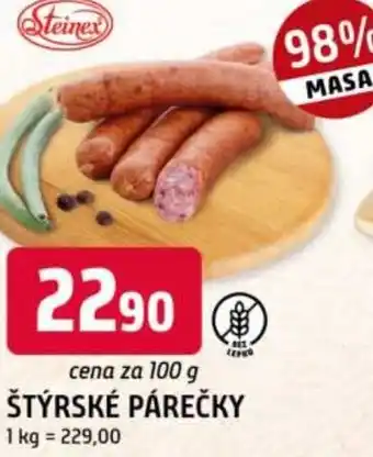 Trefa Štýrské párečky nabídka