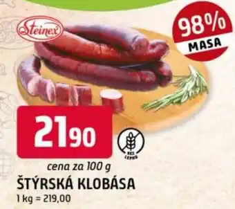 Trefa Štýrská klobása nabídka