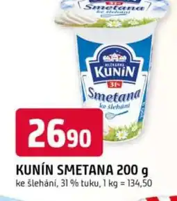 Trefa KUNIN Smetana nabídka