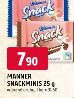 Trefa MANNER Snackminis nabídka