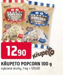 Trefa KŘUPETO Popcorn nabídka