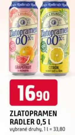 Trefa ZLATOPRAMEN RADLER nabídka