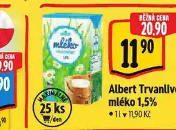 Albert Trvanlivé mléko nabídka