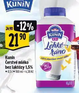 Albert Kunín čerstvé mléko bez laktózy nabídka