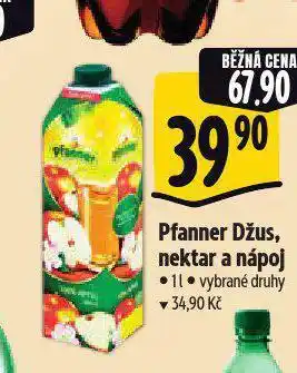 Albert Pfanner džus, nektar a nápoj nabídka