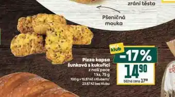 Billa Pizza kapsa šunková s kukuřicí nabídka