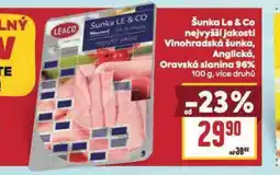 Billa Oravská slanina 96% nabídka