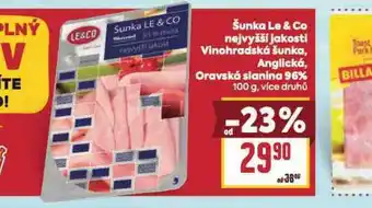 Billa Anglická slanina nabídka