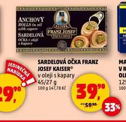 Penny Market Sardelová očka franz josef kaiser nabídka