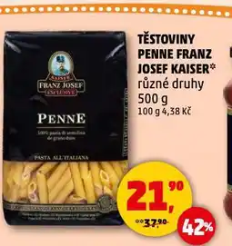 Penny Market Těstoviny penne franz josef kaiser nabídka