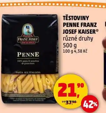 Penny Market Těstoviny penne franz josef kaiser nabídka